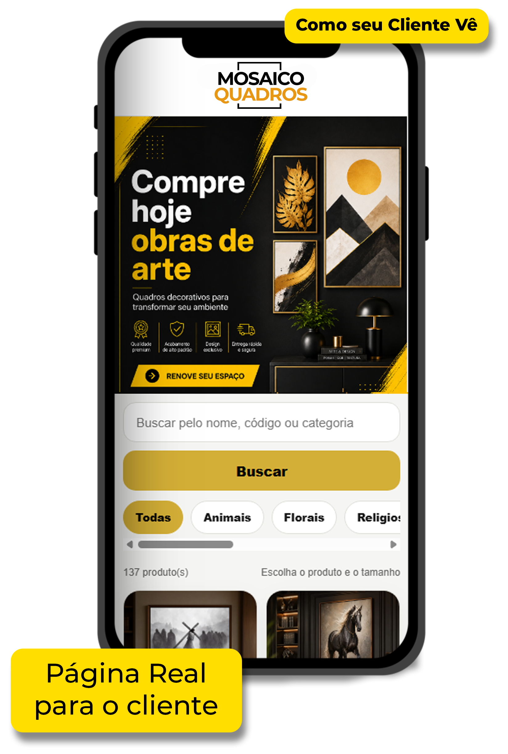 Seu catálogo de quadros pronto para vender