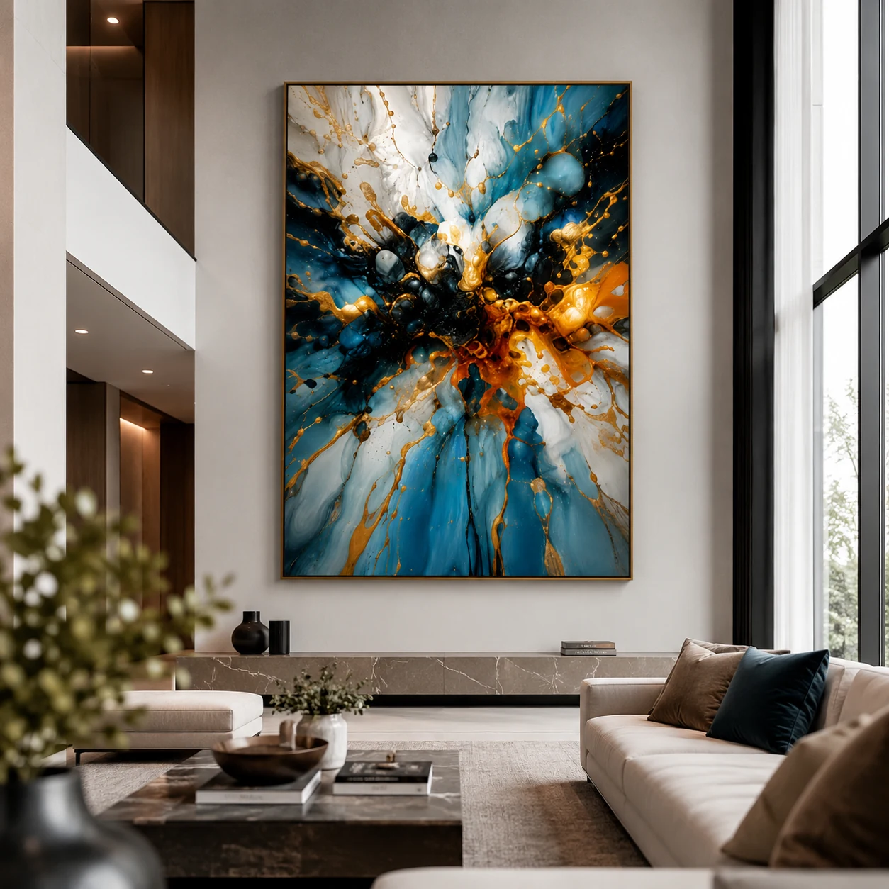Arte Digital + Mockups - Abstrato Moderno Azul