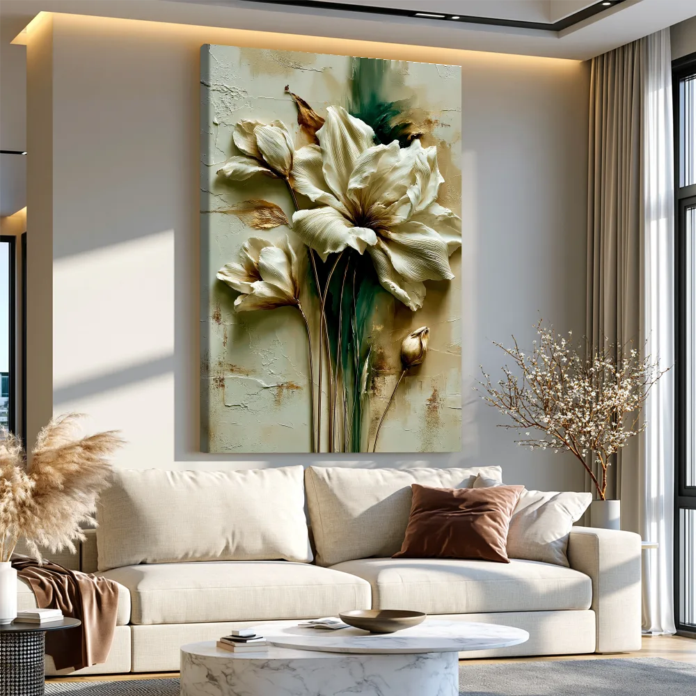 Arte Digital + Mockups - Flor Abstrata