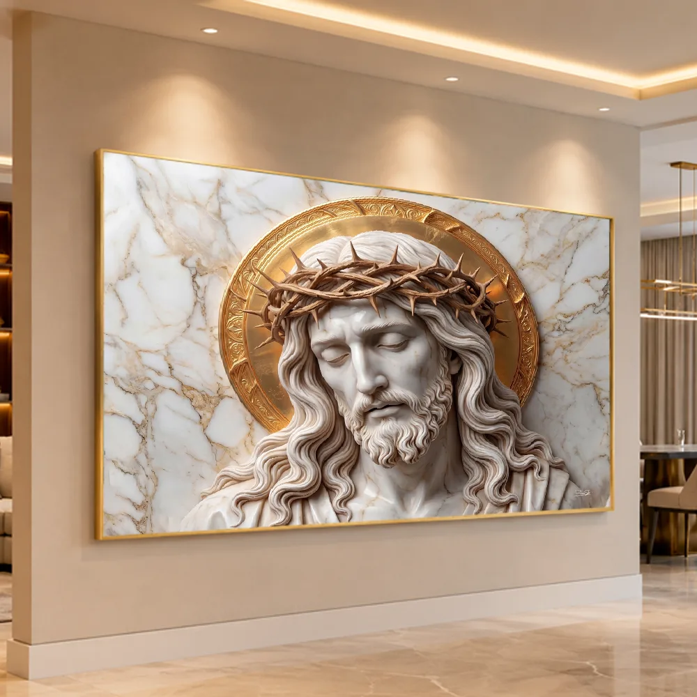 Arte Digital + Mockups - Jesus Estilo Marmorizado