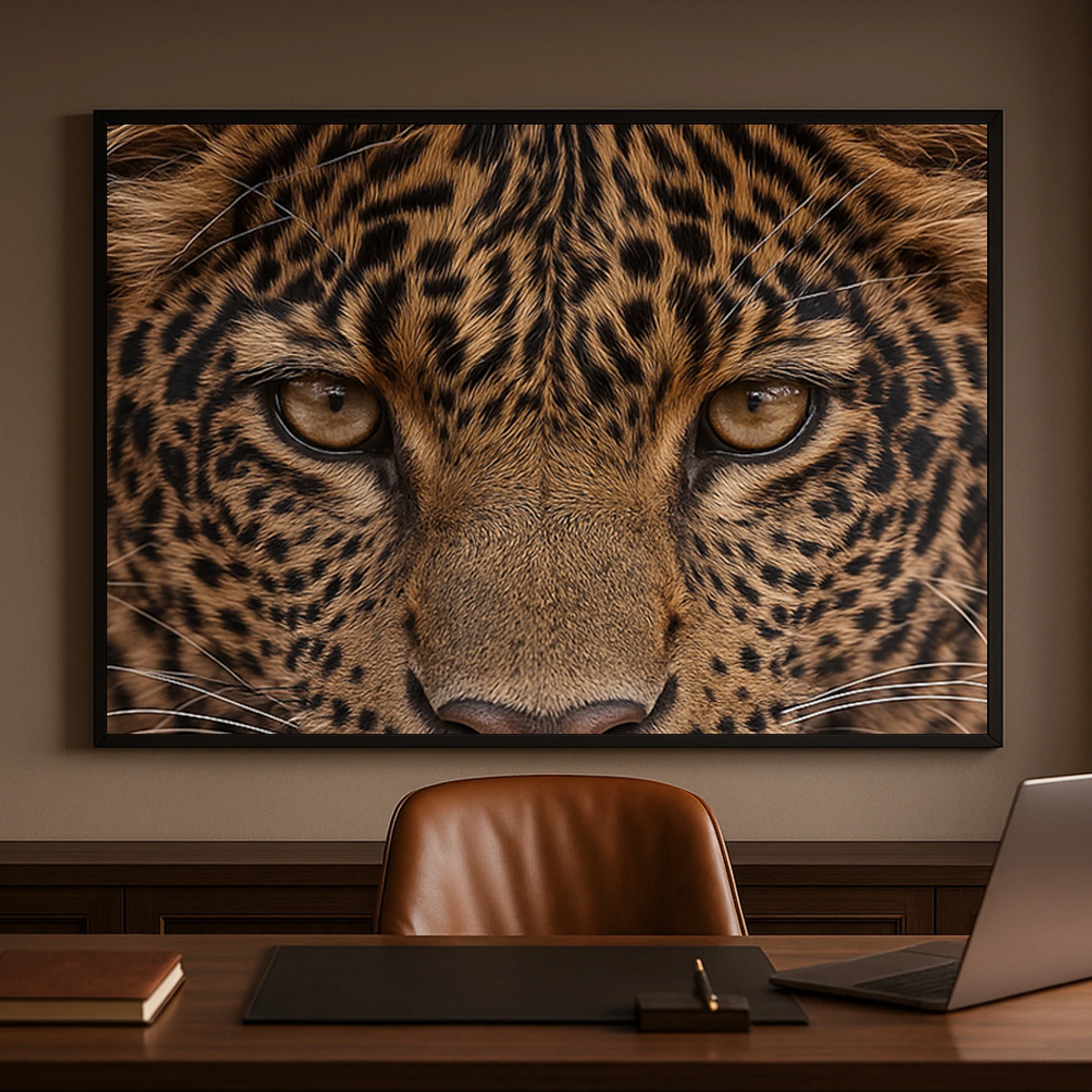 Arte Digital + Mockups - Leopardo Olhar