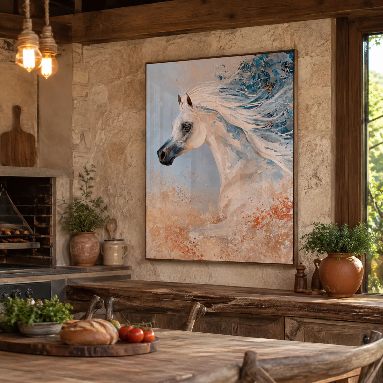 Arte Digital + Mockups - Cavalo Branco