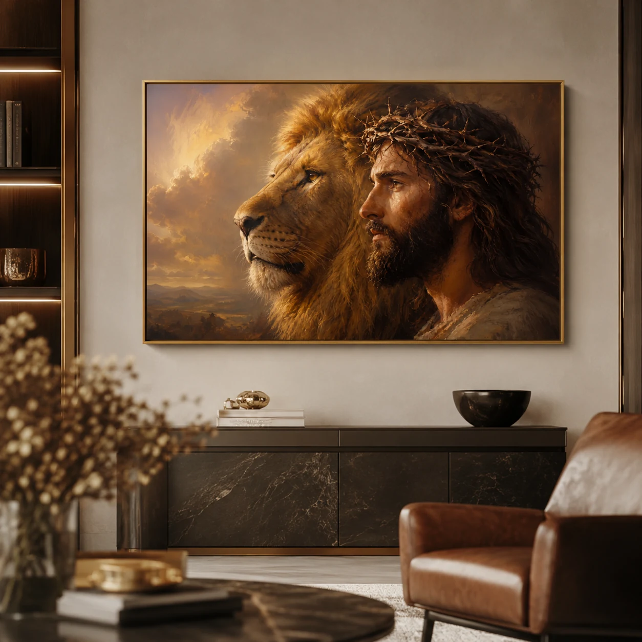 Arte Digital + Mockups - Jesus e Leão Horizontal - 02