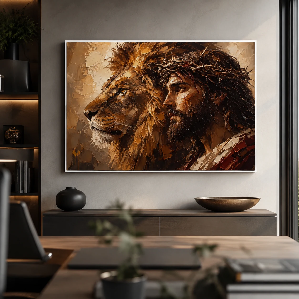 Arte Digital + Mockups - Jesus e Leão Horizontal